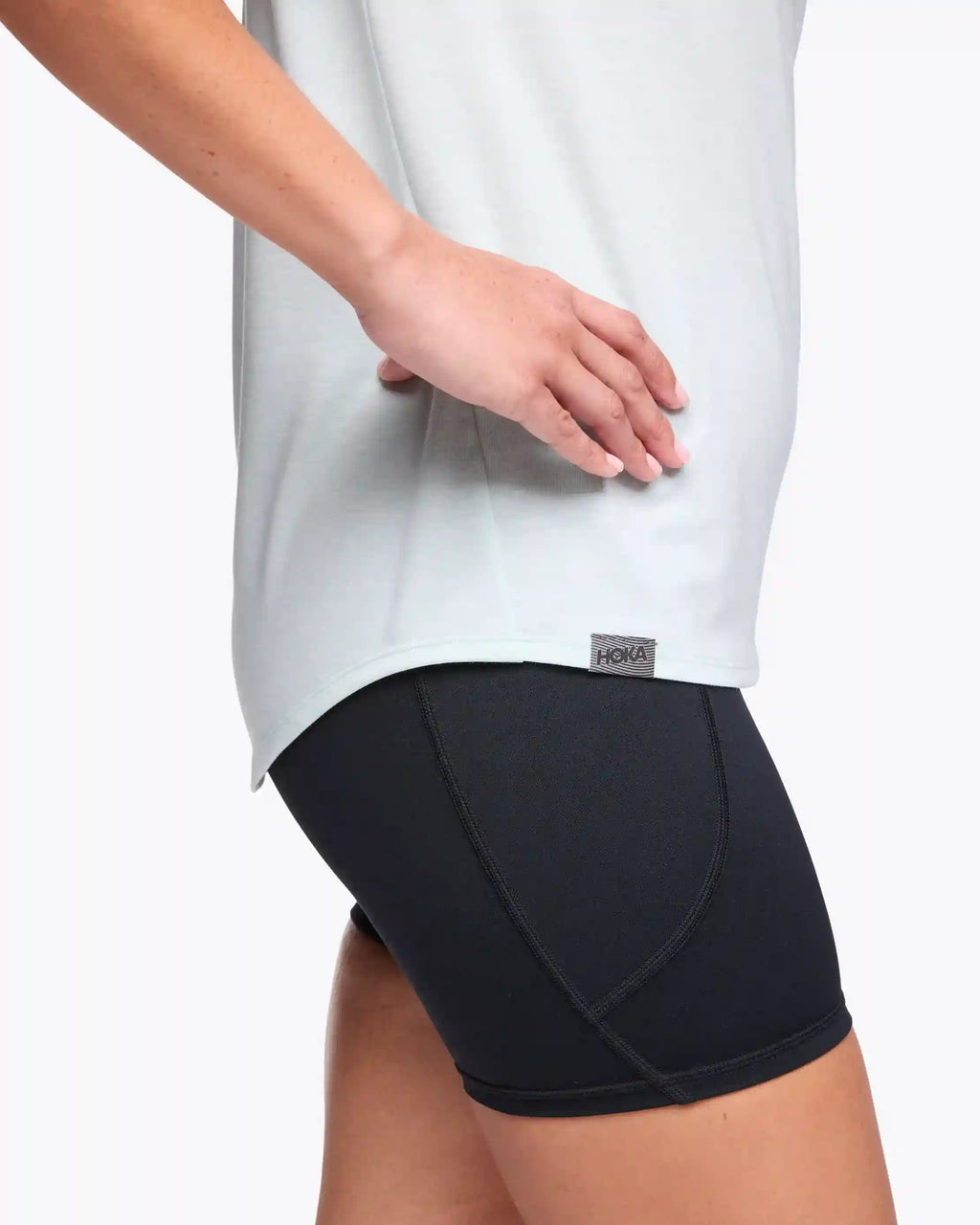 Hoka Essential Tee:Aqua Breeze Htr:XS
