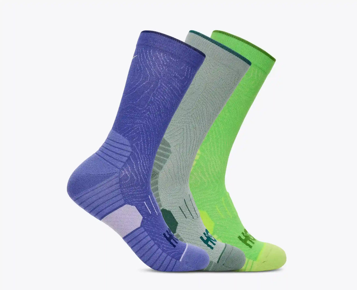 Crew Run Sock 3-Pack:Celestial Blue / Sage / Neon Green:S Main image