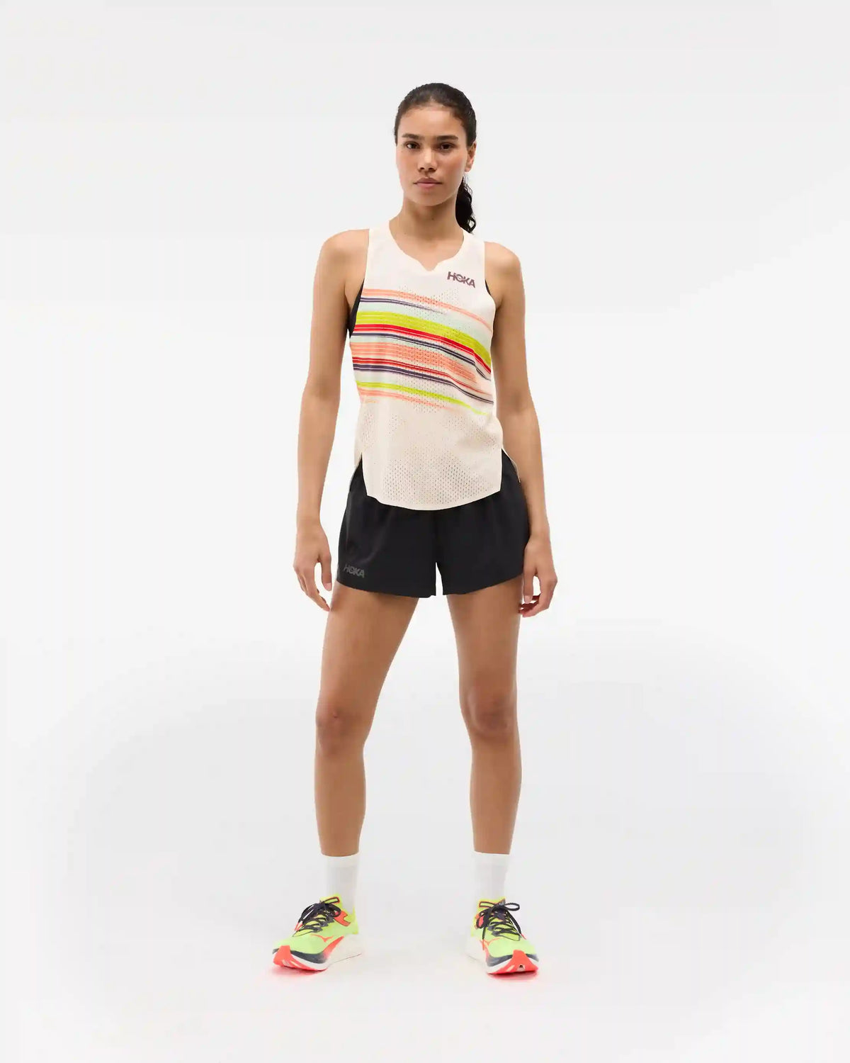 Race Day Singlet:Hoka Citrust Prt:XS