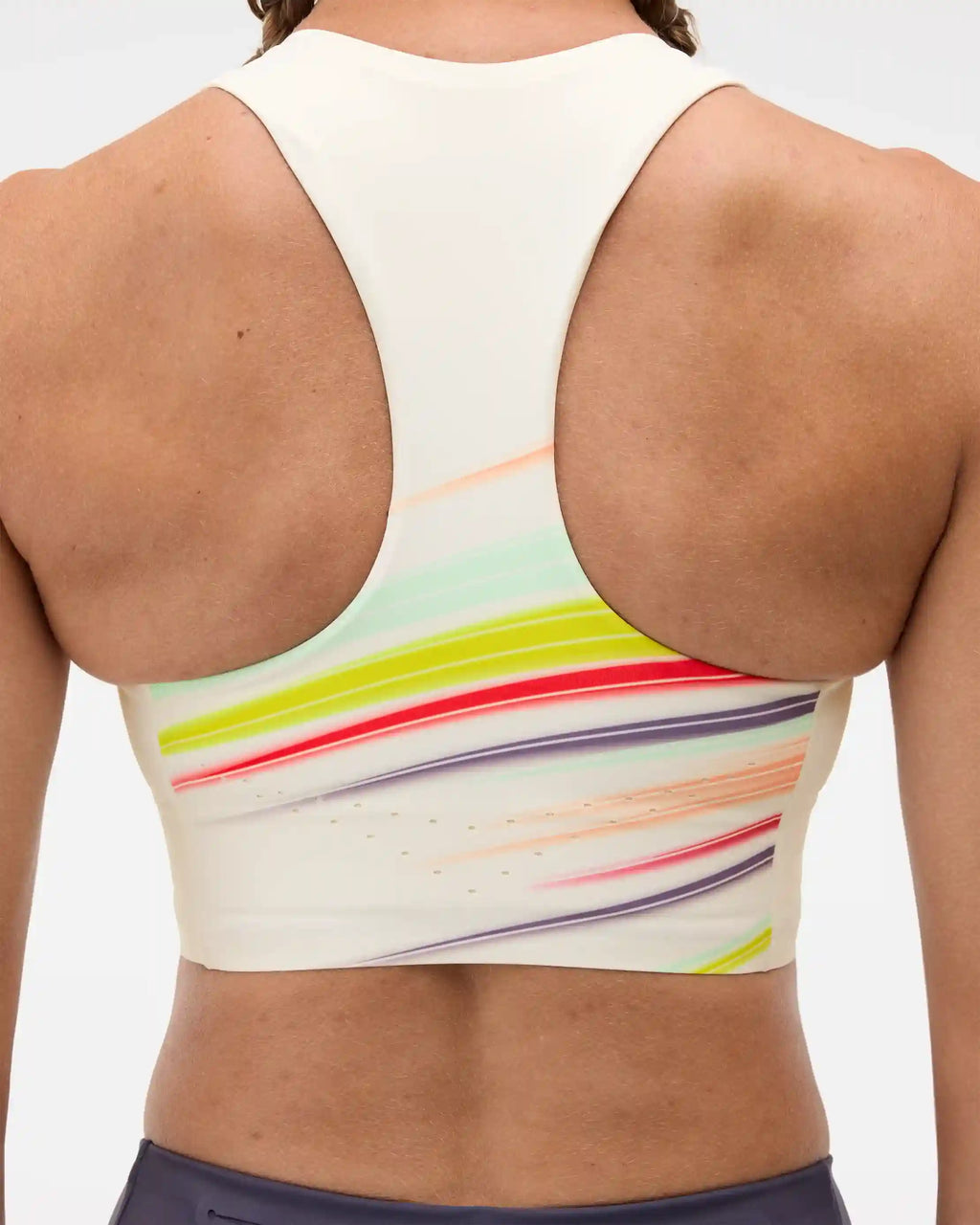 Race Day Crop Bra:Alabaster Flare:XS
