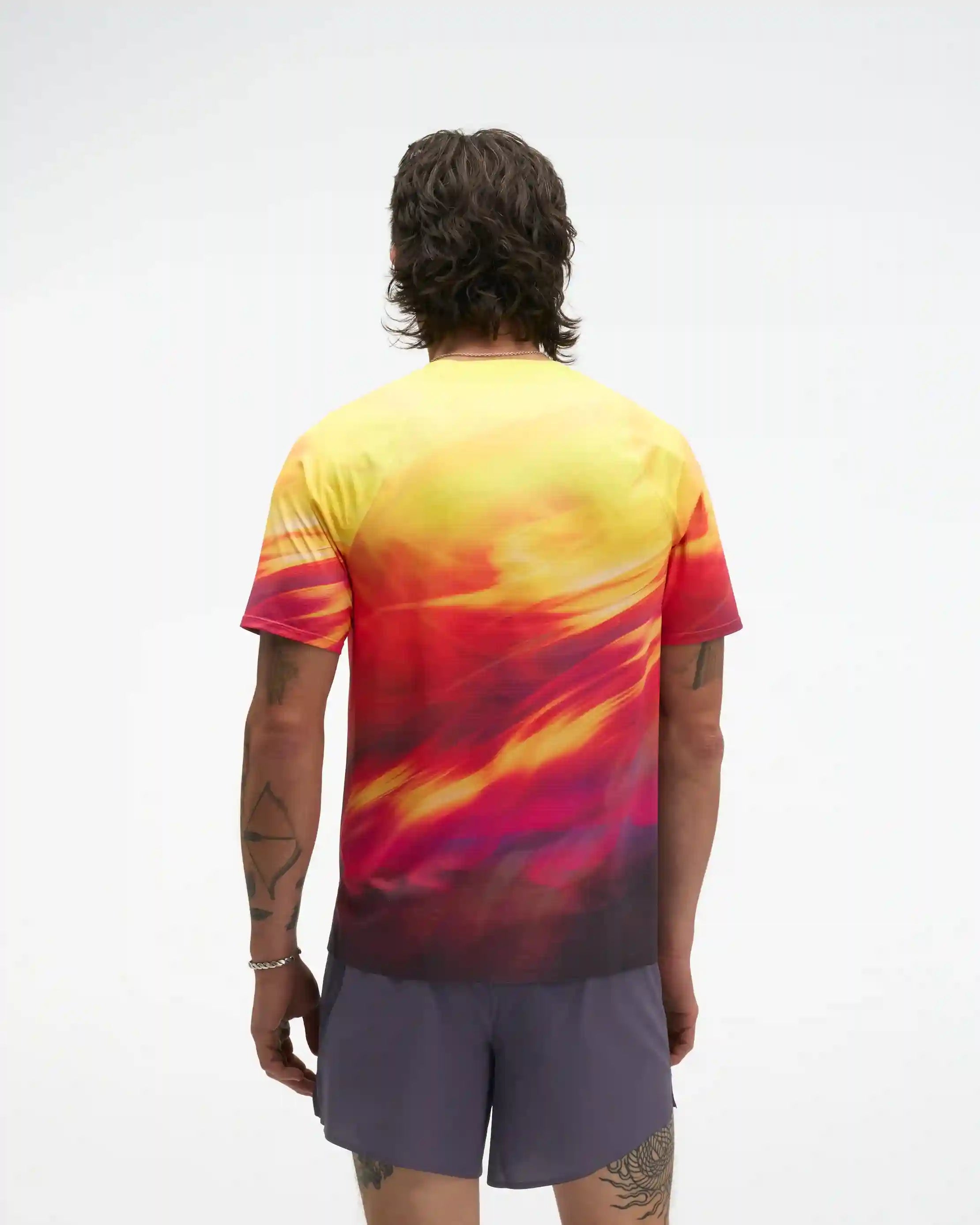 Race Day Short Sleeve:Hoka Citrus Prt:XS Secondary image