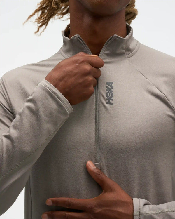 SkyForm Half Zip:Pebble Grey Htr:XS