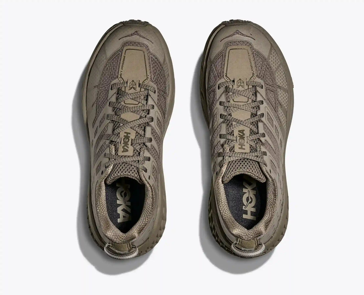 Stealth/Tech Speedgoat 2:Morning Dew / Cliff Grey:M4/W5