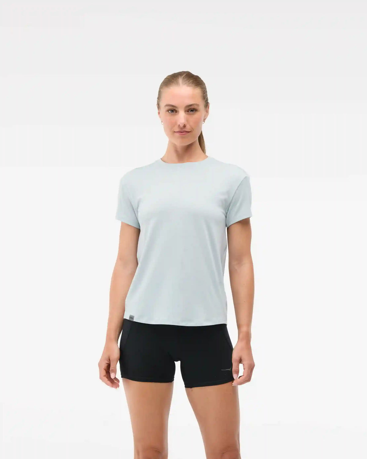 Hoka Essential Tee:Aqua Breeze Htr:XS