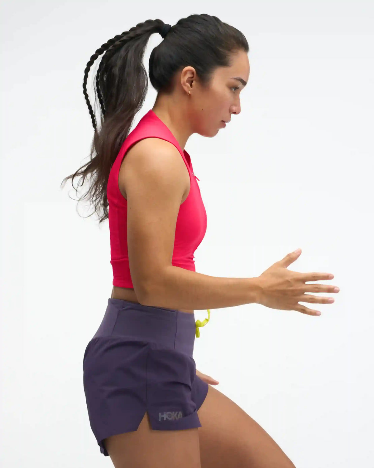 SkyBreeze Crop Tank:Hoka Citrus:XS