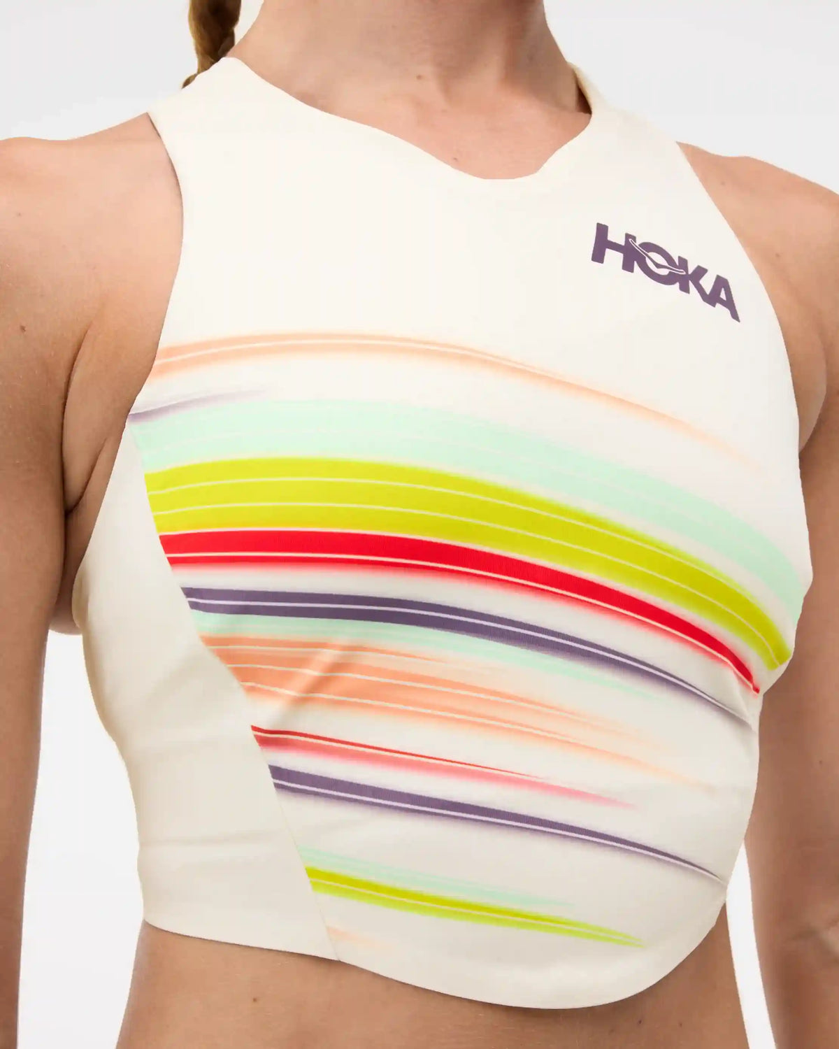Race Day Crop Bra:Alabaster Flare:XS