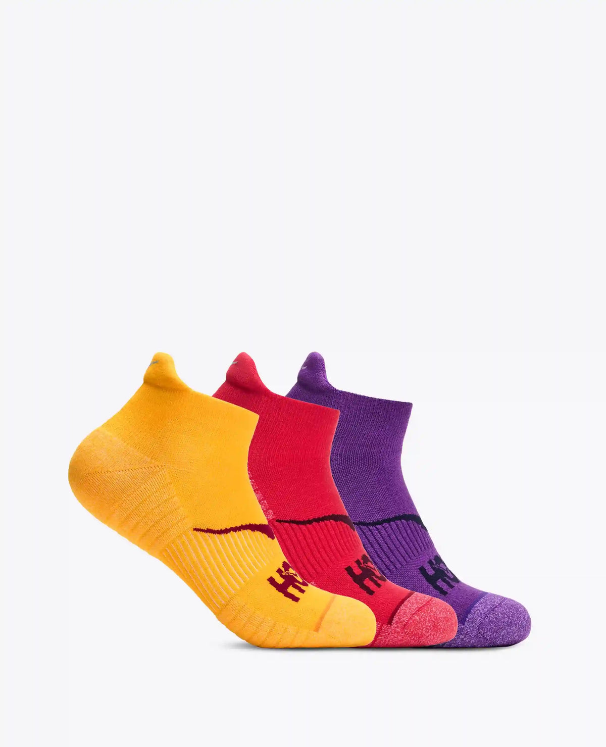 No-Show Run Sock 3-Pack:Egg Yolk / Cerise / Virtual Violet:S Main image