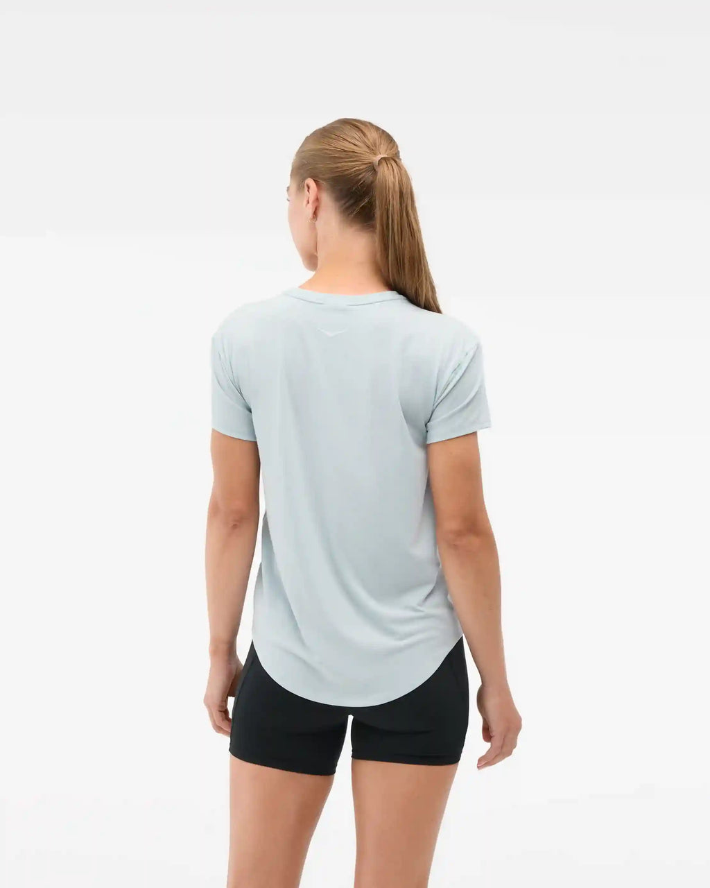 Hoka Essential Tee:Aqua Breeze Htr:XS