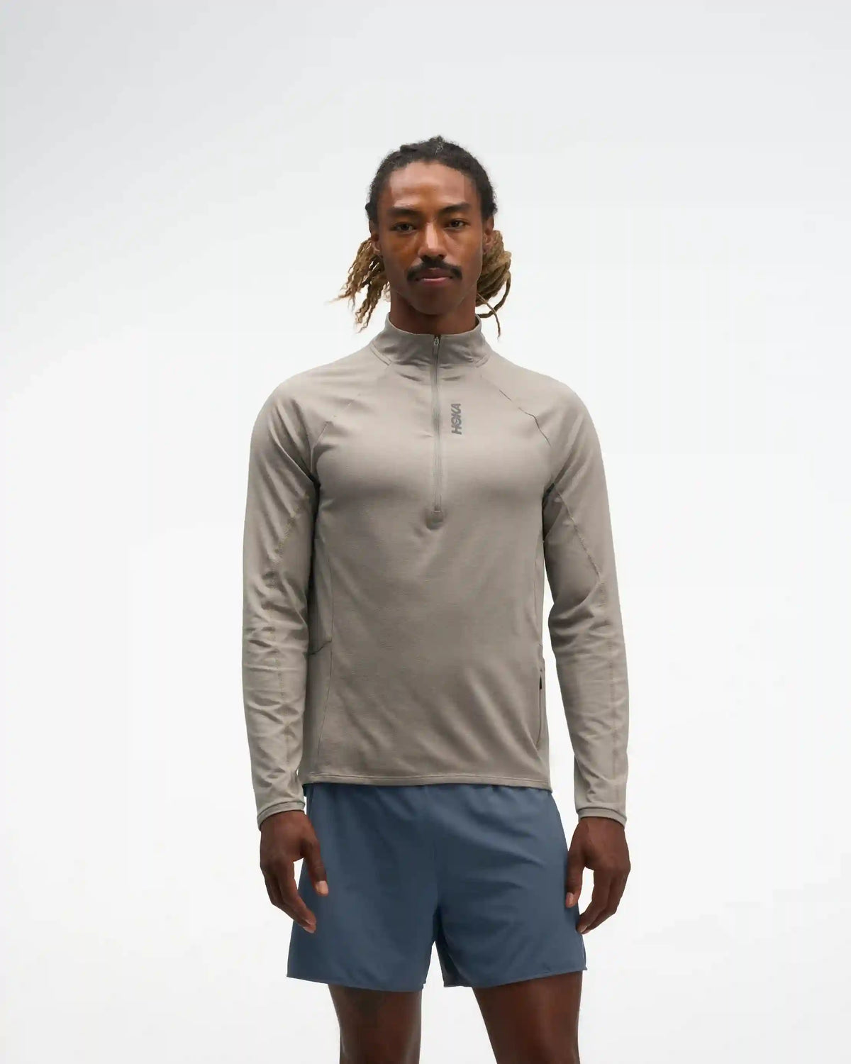 SkyForm Half Zip:Pebble Grey Htr:XS Main image